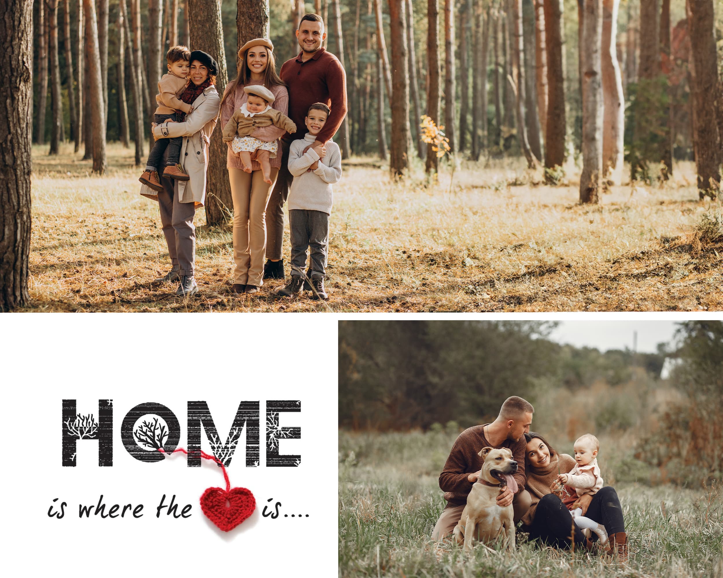 PHOTOCOLLAGE HOME IS WHERE LOVE IS